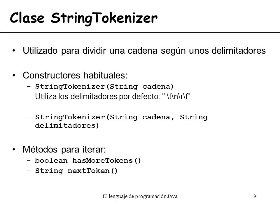 dividir cadenas java el lenguaje de programaci 243 n java ppt video online descargar dividir cadenas java el lenguaje de programaci 243 n java ppt video online descargar