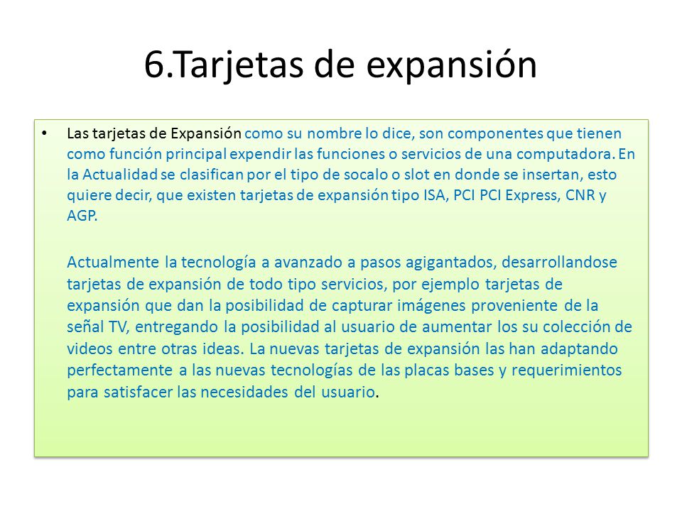 Que quiere decir slot de tarjeta
