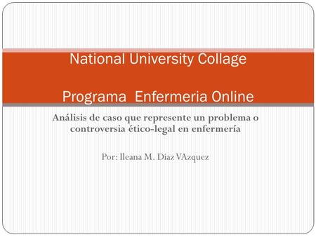 National University Collage Programa Enfermeria Online