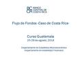 Flujo de Fondos -Caso de Costa Rica- Curso Guatemala 25-29 de agosto, 2014 Departamento de Estadística Macroeconómica Departamento de estabilidad Financiera.