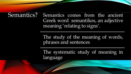It´s a Semantic content of a clause That means that any proposition (deep structure/meaning) can be expressed in different forms. Focus on Semantics.