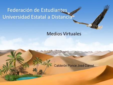 Federación de Estudiantes Universidad Estatal a Distancia Medios Virtuales : Calderón Ponce José Daniel.
