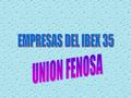 UNION FENOSA Opera en la actualidad en 15 países. Capital social: asciende a 914.037.978 euros. Sector: energético.