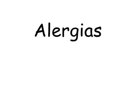 Alergias.