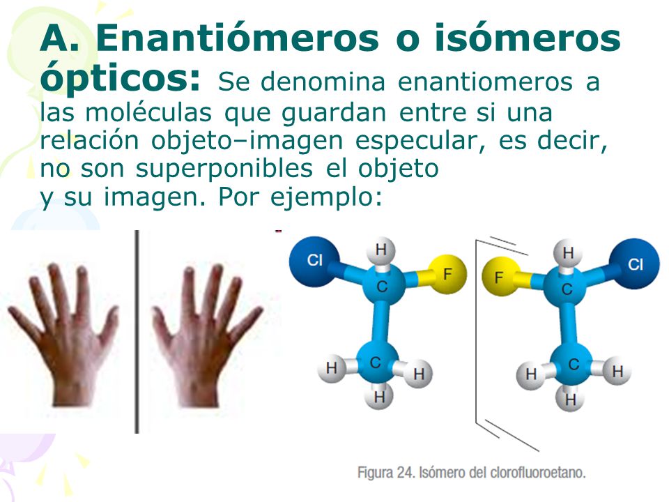 Resultado de imagen de La relación entre una molécula y su imagen especular no superponible es de enantiómeros.