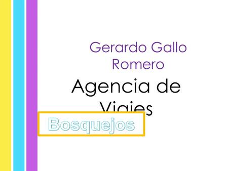 Gerardo Gallo Romero Agencia de Viajes Bosquejos.