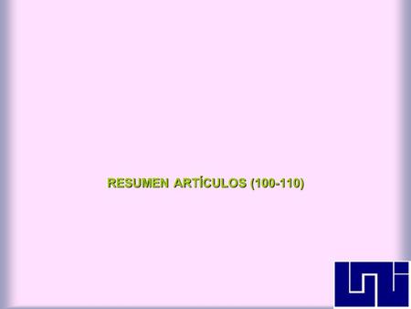 RESUMEN ARTÍCULOS (100-110).