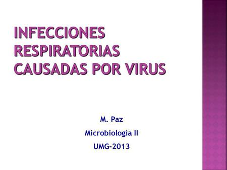 Infecciones respiratorias causadas por virus