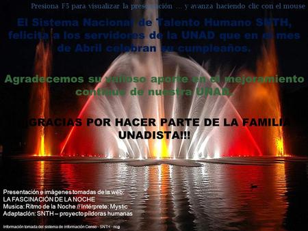 ¡¡¡GRACIAS POR HACER PARTE DE LA FAMILIA UNADISTA!!!