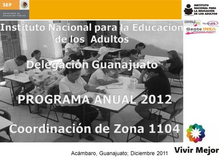 PROGRAMA ANUAL 2012 Coordinación de Zona 1104