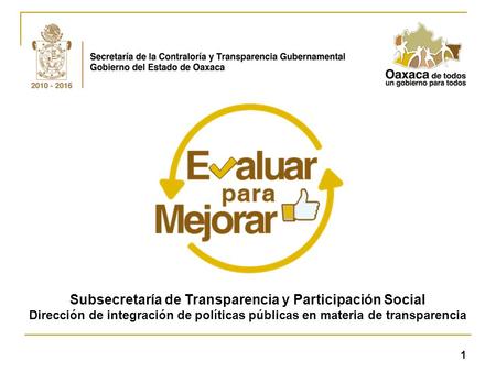 Subsecretaría de Transparencia y Participación Social