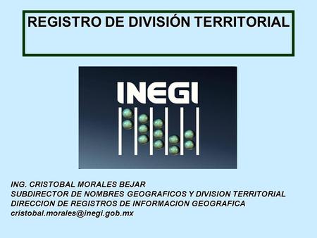 REGISTRO DE DIVISIÓN TERRITORIAL