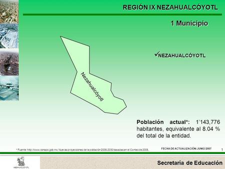 1 Municipio NEZAHUALCÓYOTL Nezahualcóyotl