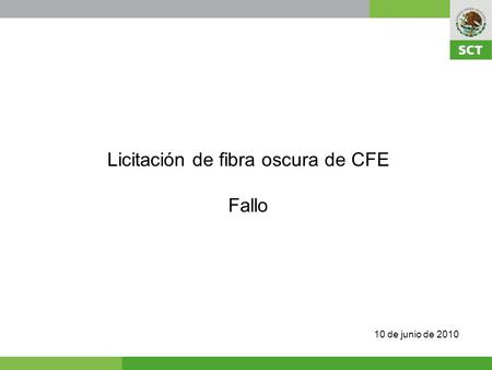 Licitación de fibra oscura de CFE Fallo
