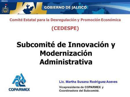 Subcomité de Innovación y Modernización Administrativa