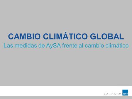 CAMBIO CLIMÁTICO GLOBAL