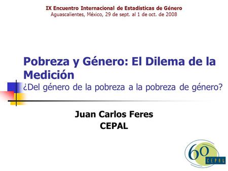 Juan Carlos Feres CEPAL
