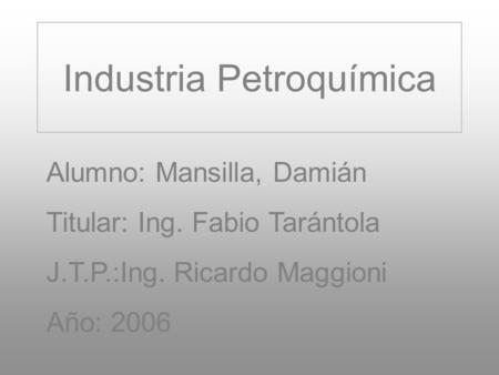 Industria Petroquímica