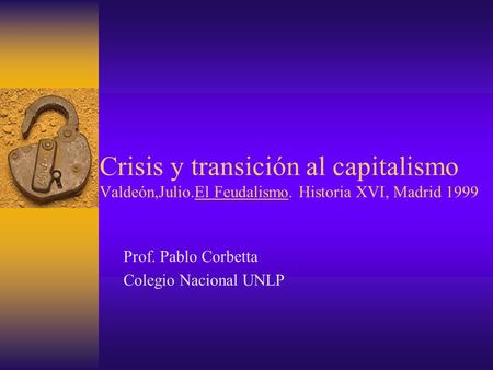 Prof. Pablo Corbetta Colegio Nacional UNLP