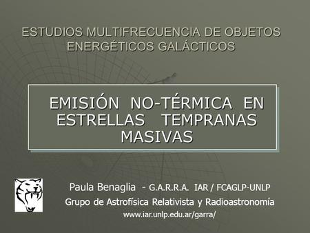 ESTUDIOS MULTIFRECUENCIA DE OBJETOS ENERGÉTICOS GALÁCTICOS