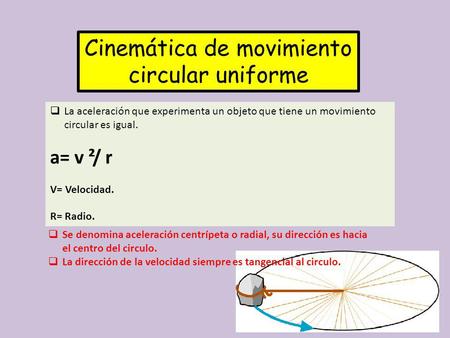 Cinemática de movimiento circular uniforme