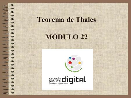 Teorema de Thales MÓDULO 22
