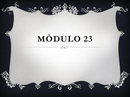 MÒDULO 23.