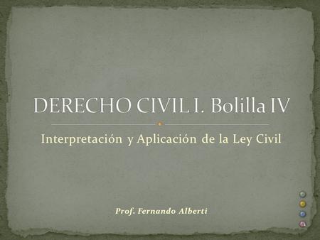 DERECHO CIVIL I. Bolilla IV
