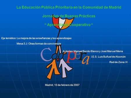 La Educación Pública Prioritaria en la Comunidad de Madrid