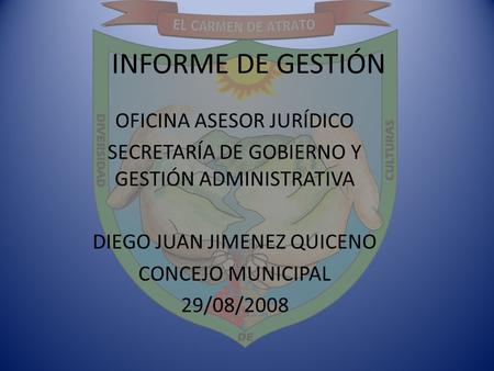 INFORME DE GESTIÓN OFICINA ASESOR JURÍDICO