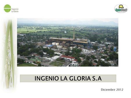 INGENIO LA GLORIA S.A Diciembre 2012.