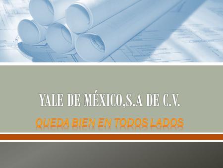ANTECEDENTES Yale de México es una compañía Mexicana fundada en 1950 dedicada a la fabricación de ropa para hombres, mujeres y niños. Nuestra calidad.