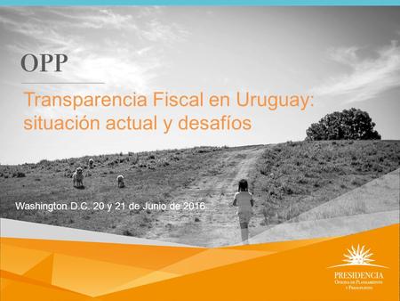 Transparencia Fiscal en Uruguay: situación actual y desafíos Washington D.C. 20 y 21 de Junio de 2016.