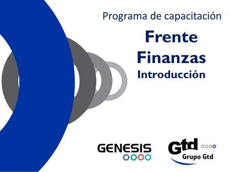Frente Finanzas Introducción Programa de capacitación.