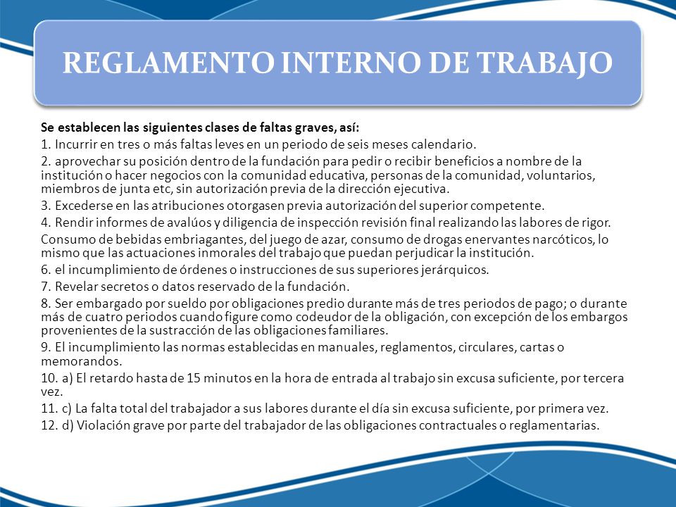 Reglamento Interno De Trabajo Ong Fundacion Diversidades El Documento | ppt descargar Reglamento Interno De Trabajo Ong Fundacion Diversidades El Documento | ppt descargar