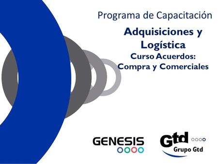 Adquisiciones y Logística Curso Acuerdos: Compra y Comerciales Programa de Capacitación.