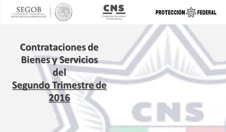 Contrataciones de Bienes y Servicios del Segundo Trimestre de 2016.