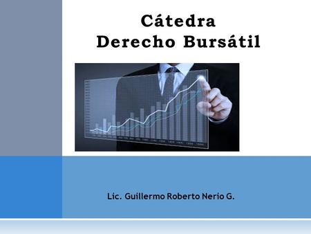 Cátedra Derecho Bursátil Lic. Guillermo Roberto Nerio G.