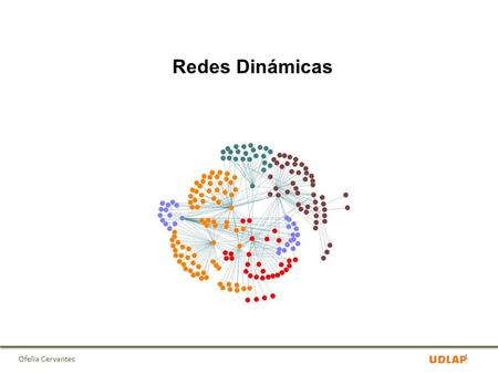 Ofelia Cervantes Redes Dinámicas 1. Ofelia Cervantes Redes dinámicas en Gephi REDES DINÁMICAS: se van construyendo y visualizando en tiempo real Pasos.
