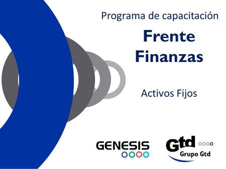 Frente Finanzas Activos Fijos Programa de capacitación.