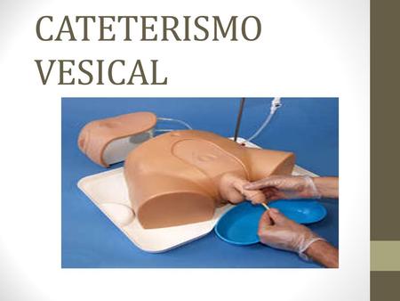 CATETERISMO VESICAL. INTRODUCCIÒN El cateterismo vesical o uretral es la introducción de una sonda, a través de la uretra al interior de la vejiga urinaria.