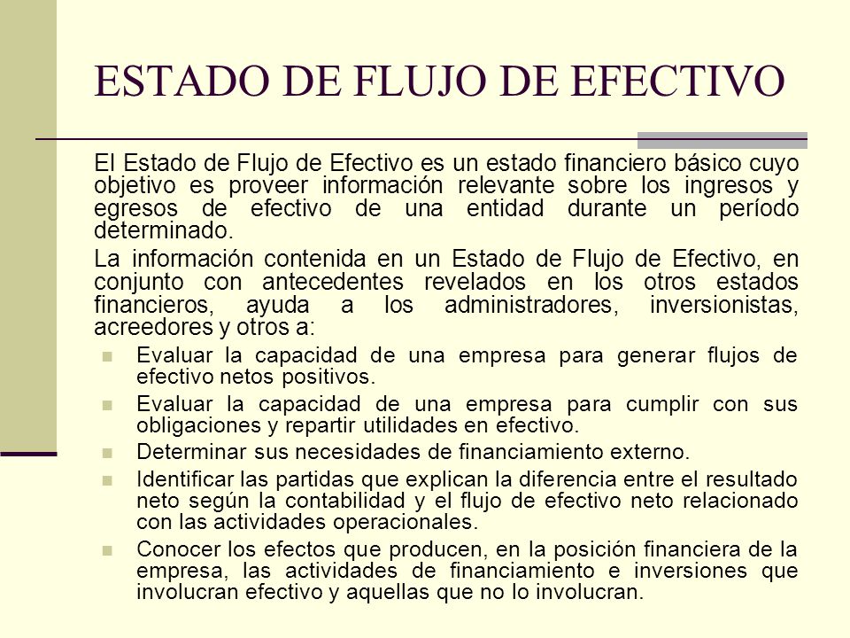 estados de flujo de efectivo