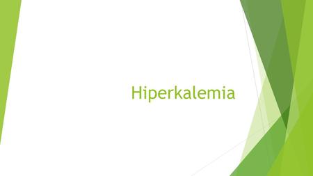Hiperkalemia.  Se considera que hay hiperkalemia cuando los valores séricos de potasio son superiores a 5,5 mEq/L.  Se clasifican en:  Hiperkalemia.