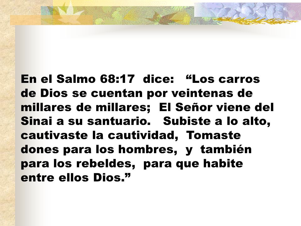 Resultado de imagen para SALMO 68:17