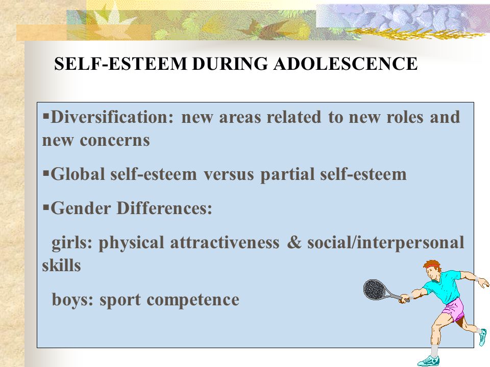 the adolescents search for self esteem and the role of professors in the search Anne bowker, undergraduate chair with a particular interest in the role of and how this might predict positive developmental indices such as self-esteem. the adolescents search for self esteem and the role of professors in the search Anne bowker, undergraduate chair with a particular interest in the role of and how this might predict positive developmental indices such as self-esteem.