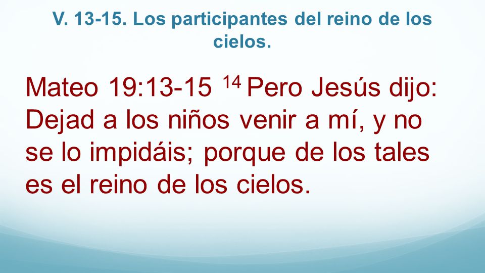 Resultado de imagen para de los tales es el reino delos cielos