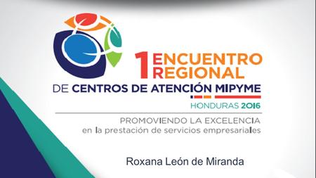 Roxana León de Miranda.  Todo parte desde el Plan Estratégico Quinquenal de CONAMYPE, en donde el enfoque de genero es un eje trasversal, y se le esta.