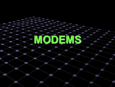 MODEMS. Sumario Que es un MODEM Función de un MODEM Clasificación de los MODEMS Tipos de Modems Características de los MODEMS.