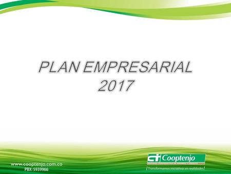 La construcción del plan empresarial 2017, se realizó utilizando el software PERLAS, el cual fue desarrollado por el consejo mundial de cooperativas de.