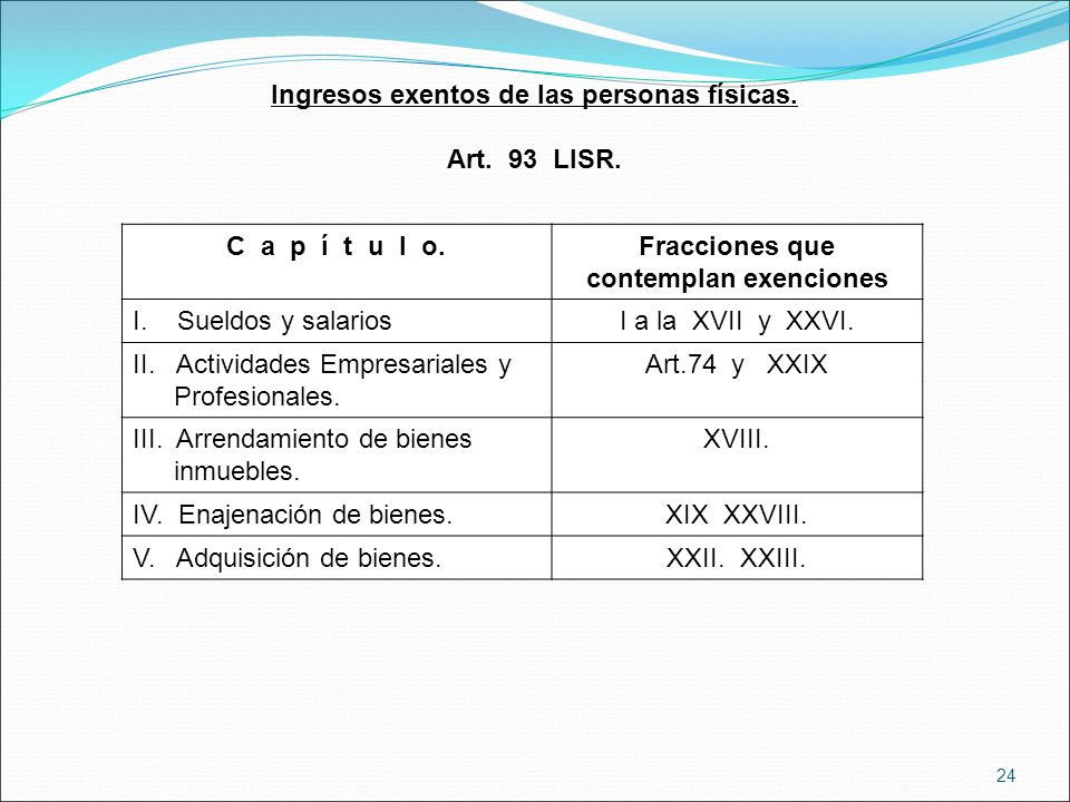 Art 93 Fracc Xix Lisr | tratamiento fiscal en el impuesto sobre la renta ppt Art 93 Fracc Xix Lisr | tratamiento fiscal en el impuesto sobre la renta ppt
